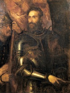 Porträt von Pierluigi Farnese mit Rüstung