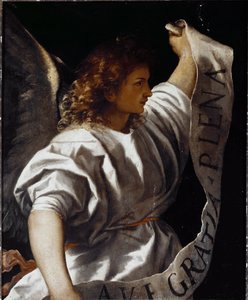 Polyptychon Averoldi: Verkündigungsengel von Titian (c.1488 1576)