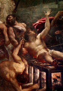 Das Martyrium des heiligen Laurentius (Detail)