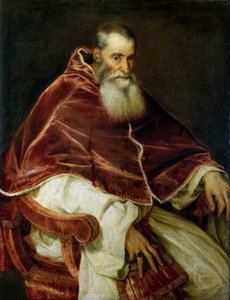 Porträt von Papst Paul III., 1543 von Titian