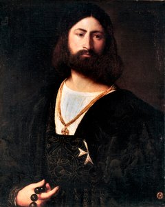 Porträt eines Ritters von Malta von Tiziano Vecellio genannt Tizian von Tiziano Vecelli