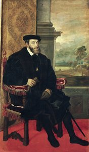 Sitzendes Porträt von Kaiser Karl V., 1548