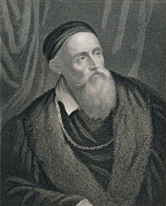 Selbstporträt, graviert von William Holl (1807-71) von Tiziano Vecelli