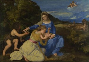 Die Jungfrau und das Kind mit dem jungen Johannes dem Täufer Die Aldobrandini Madonna