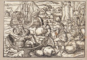 Gaius Lutatius besiegt die Flotte von Karthago von Tobias Stimmer