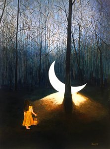 Verzauberter Wald Mond von Tom Blood