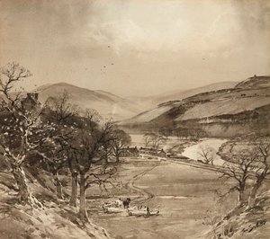 Das Ettrick-Tal bei Selkirk von Tom Scott