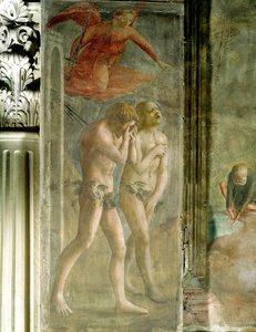 Adam und Eva aus dem Paradies vertrieben, ca. 1427 (vor der Restaurierung) von Tommaso Masaccio