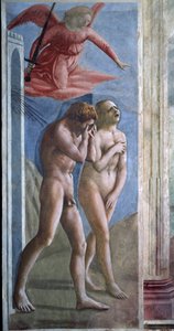 Adam und Eva werden aus dem Himmel vertrieben (Fresko) von Tommaso Masaccio