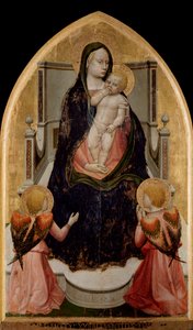 San Giovenale Triptychon: Jungfrau und Kind, Mitteltafel - Altarbild von Tommaso Masaccio