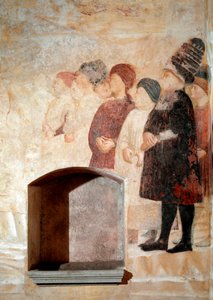 Episode aus dem Leben von Johannes dem Täufer: eine Gruppe von Männern von Tommaso Masolino da Panicale