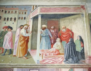 Die Auferweckung der Tabitha, ca. 1425-28 Fresko (Detail) von Tommaso Masolino da Panicale