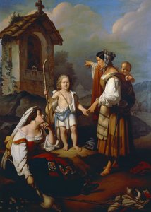 Zigeunerin sagt Felice Peretti, dem zukünftigen Sixtus V., die Zukunft voraus