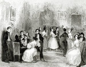 Ein Abend im Haus von Charles Nodier (1780-1844) 1831 von Tony Johannot