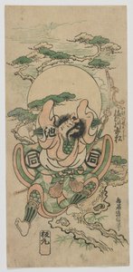 Der Schauspieler Sanogawa Ichimatsu I als Ike no Shoji, Edo-Zeit, 1747 von Torii Kiyomasu II