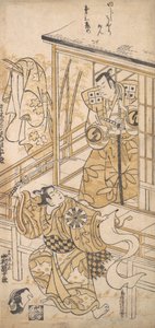 Der Schauspieler Sawamura Sojuro I als Sasaki no Saburo, ca. 1741 von Torii Kiyomasu I