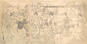 Szene aus der Chushingura-Rache der 47 treuen Einzelhändler, ca. 1820