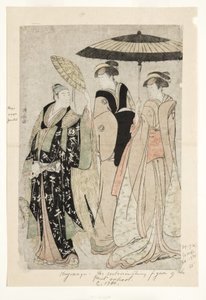 Schauspieler im Stück Oakinai Hiruga kojima, Nakamura Theater, XI1784, 1784 von Torii Kiyonaga