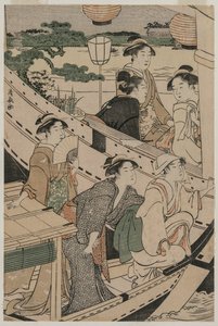 Bootsfahrt auf dem Sumida-Fluss, 1789