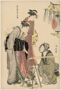 Kauf von Topfpflanzen, aus der Serie "Ein Brokat der östlichen Sitten (Fuzoku Azuma no nishiki)"