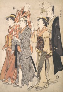 Ichikawa Danjuro V und seine Familie