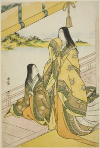 Sei Shonagon und ihre Begleiterin, aus einer unbetitelten Serie von Hofdamen