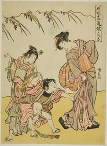 Der fünfte Monat (Satsuki), aus der Serie "Modische zwölf Jahreszeiten (Furyu juni kiko)" von Torii Kiyonaga