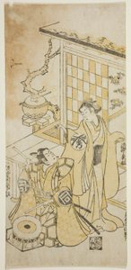Die Schauspieler Takinaka Hidematsu I und Sanogawa Ichimatsu I