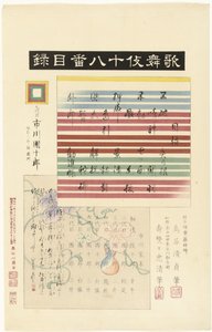 Inhaltsverzeichnis für die Serie Kabuki juhachiban