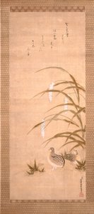 Wachtel und Hirse von Tosa Mitsunari