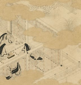 Alben mit Szenen aus Die Geschichte von Genji Genji monogatari gajo, frühes 17. Jahrhundert
