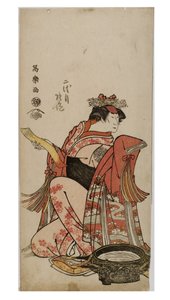 Kabuki-Schauspieler Nakamura in Frauenrolle (onnagata), ca. 1794-1795 (Holzschnitt auf Papier)