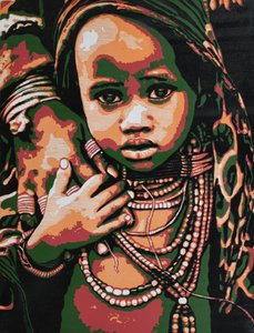 Ausdrucksstarkes afrikanisches Kind