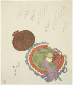 Geldbeutel und Hammer von Totoya Hokkei