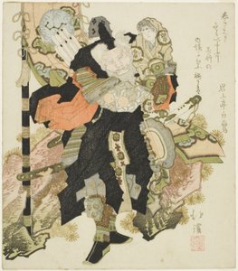 Takenouchi no Sukune trägt den Kaiser Ojin