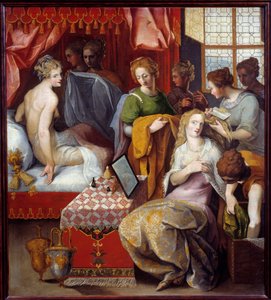 Hyante und Clymene bei ihrer Toilette