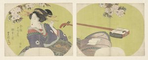 Kurtisane und Shamisen von Toyokuni (II) , Utagawa