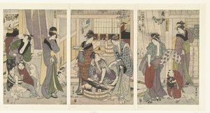 Fischverkäufer (Die zwölf Monate durch Toyohiro und Toyokuni) von Toyokuni (II) , Utagawa