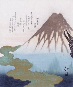 Der Berg Fuji über den Wolken