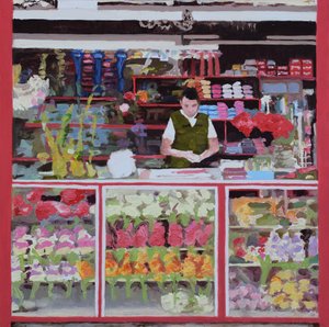 Blumenstand (Bogotá, Kolumbien), 2016 von Trevor Burgess