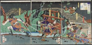 Erde: Akashi Gidayu rennt nach Kyoto während der Schlacht von Amagasaki von Tsukioka Yoshitoshi