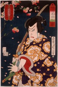 Nebel: Der Schauspieler Ichikawa Sadanji als Hoshikage Tsuchiemon