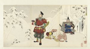 Trennung von Yoshitsune und Shizuka Gozen in den Yoshino-Bergen, 1892