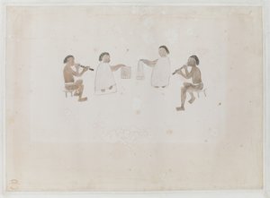 Add MS 15508 f.11 Musiker von Tahiti, Juni 1770