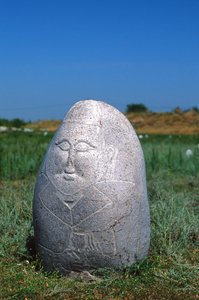 Grabstein des westlichen Türkischen Khanats, 6.-10. Jahrhundert