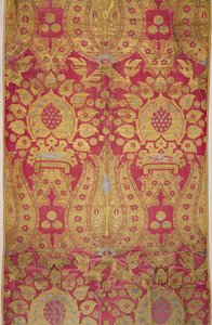 Osmanisches Stoffdesign (gewebte Seide mit Goldfaden)