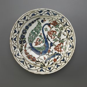 Teller, Iznik, Osmanische Dynastie, spätes 16. - frühes 17. Jahrhundert