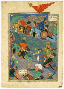 Die Schlacht zwischen Kay Khusraw und dem König von Makran, 1494