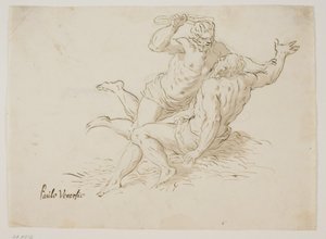 Der heilige Antonius der Abt wird von einem Dämon angegriffen von Ubekendt Ubekendt
