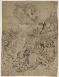 Der heilige Augustinus heilt die Gelähmten, nach Tintorettos Gemälde im Museo Civico, Vicenza